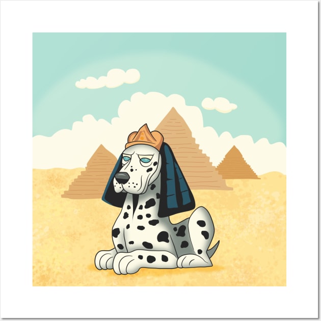 Dalmatian as pharaoh Wall Art by GreenZebraArt